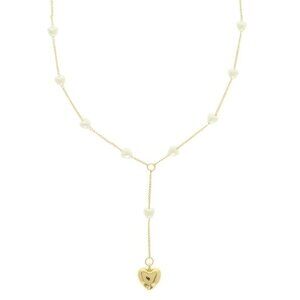 Heart Pendant Pearl Bead Necklace